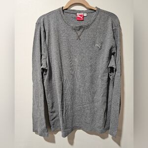 Puma Gray Long Sleeve Waffle Shirt